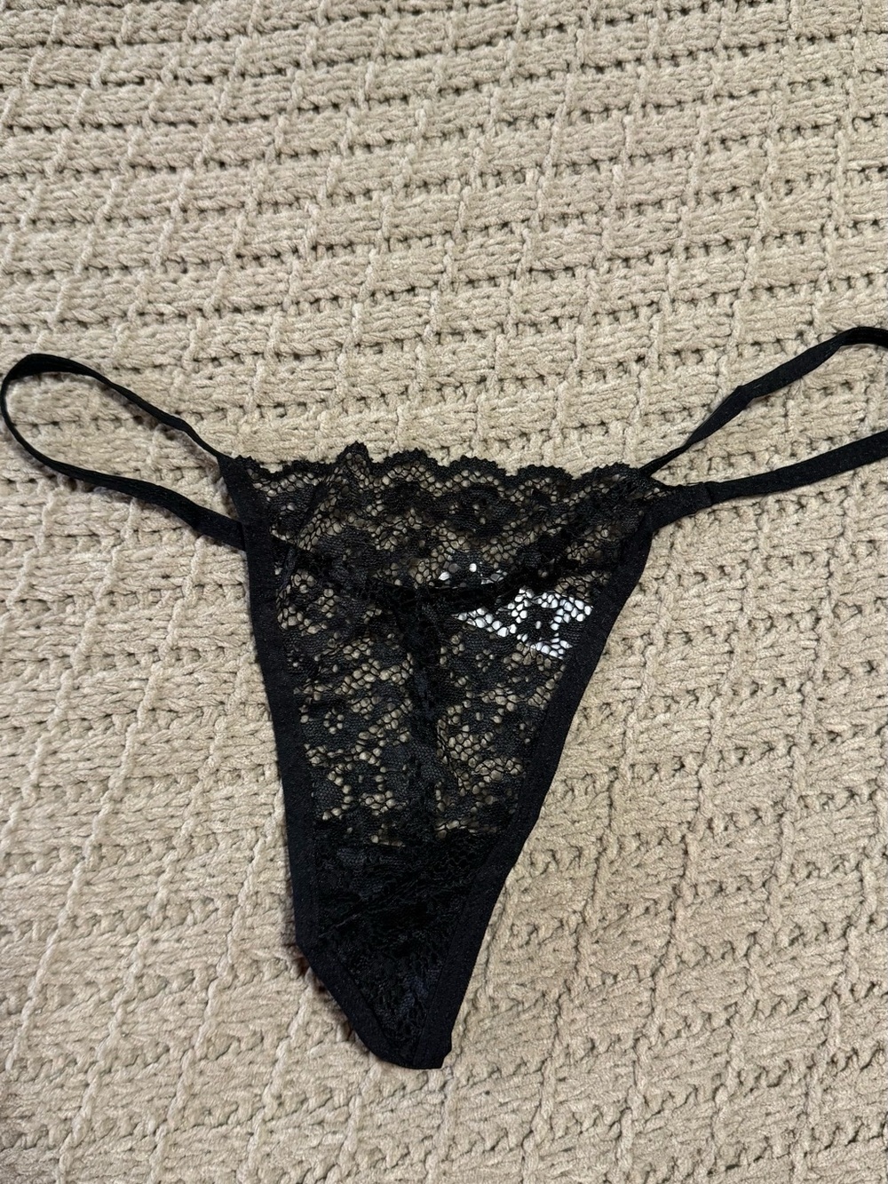 Black Lace G String Panty - Women Intimates